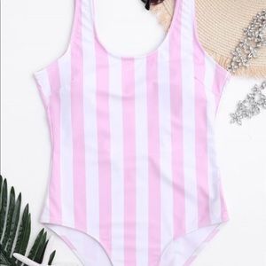 ❣️SOLD❣️ NWT!! Pink&white stripe one piece!